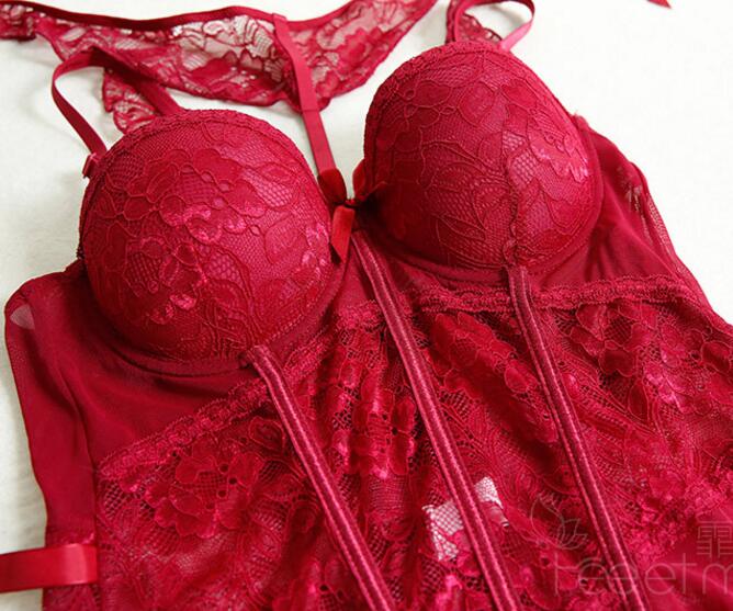 F5389-1Women Сексуальное женское белье и кружевной корсет в стиле пэчворк